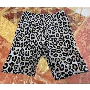 Leopard Print Women's Shorts NO BOUNDARIES PULL UP BIKE SHORTS SZ: Sm (3-5)